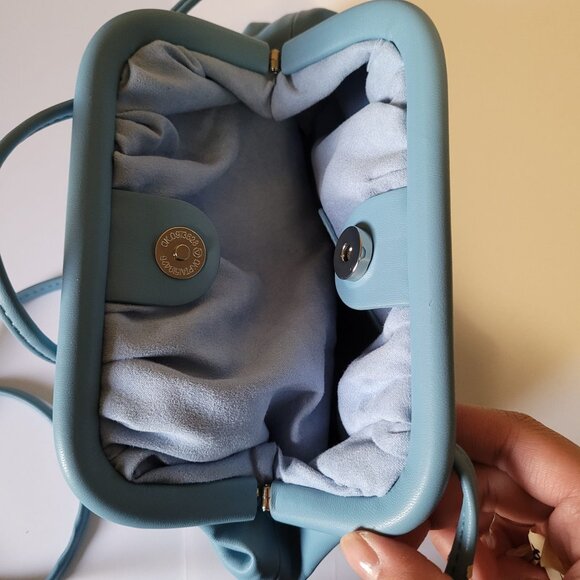 ⭐5FOR$20⭐ Steve Madden Blue Clam Bag, Turqouise - Picture 3 of 5